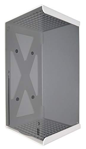 Q-View Soporte de pared para Xbox Series X, diseño exclusivo X, fabricado en Reino Unido (acero, blanco)