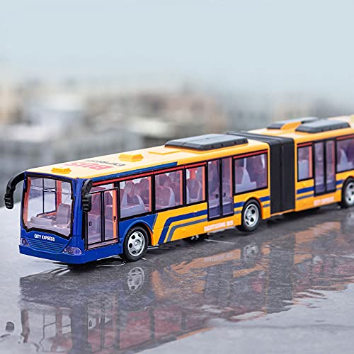 QHYZRV Bus grande Bus Bus de control remoto Bus de simulación extendida Bus recargable Bus de simulación Bus eléctrico Hobby Coche de juguete Coche deportivo recargable de 2,4 GHz RC Niño Niña Niño Ad