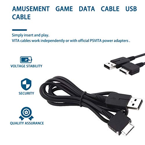 QiKun-Home Cable Cargador de Plomo de Carga USB 2 en 1 para Sony Playstation PS Vita