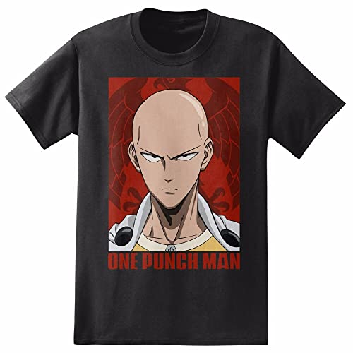 QINGMING **Legit** One Punch Man SD Serious Saitama & Hero Logo T-Shirt OP8M08