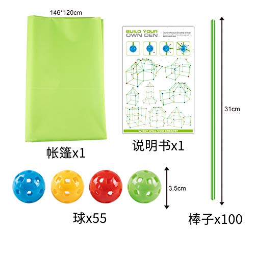 Qingsi 1Set de Forts Constructor de Cohete y Juego Kit de Construcción de Construir Kits de Juguetes Fuerte Kit de Construcción Flexible de Construcción Fuerte de BRICOLAJE Castillos