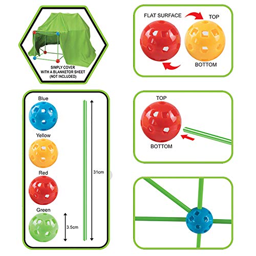 Qingsi 1Set de Forts Constructor de Cohete y Juego Kit de Construcción de Construir Kits de Juguetes Fuerte Kit de Construcción Flexible de Construcción Fuerte de BRICOLAJE Castillos