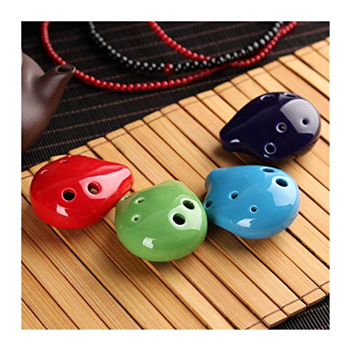 QQINGHAN Ocarina Flute 6 Agujero Soprano C Cerámica Ocarina de Tiempo Ocarina Flauta Instrumentos Musicales Instrumento Musical clásico (Color : Blue)