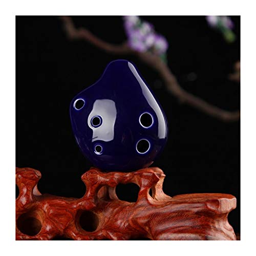 QQINGHAN Ocarina Flute 6 Agujero Soprano C Cerámica Ocarina de Tiempo Ocarina Flauta Instrumentos Musicales Instrumento Musical clásico (Color : Blue)