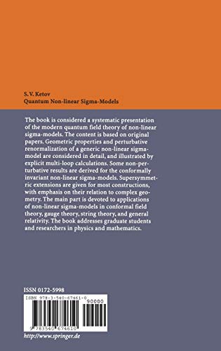 Quantum Non-linear Sigma-Models: From Quantum Field Theory to Supersymmetry, Conformal Field Theory, Black Holes and Strings (Theoretical and Mathematical Physics)