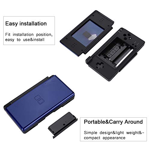 Queen.Y Piezas de Reparación Completas para N DS Lite Kit de Reemplazo Carcasa Carcasa (Azul)