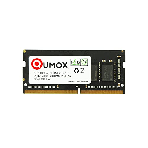 QUMOX 8GB DDR4 2133 2133MHz PC4-17000 PC-17000 (260 Pin) Memoria SODIMM 8GB