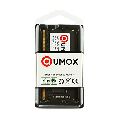 QUMOX 8GB DDR4 2133 2133MHz PC4-17000 PC-17000 (260 Pin) Memoria SODIMM 8GB