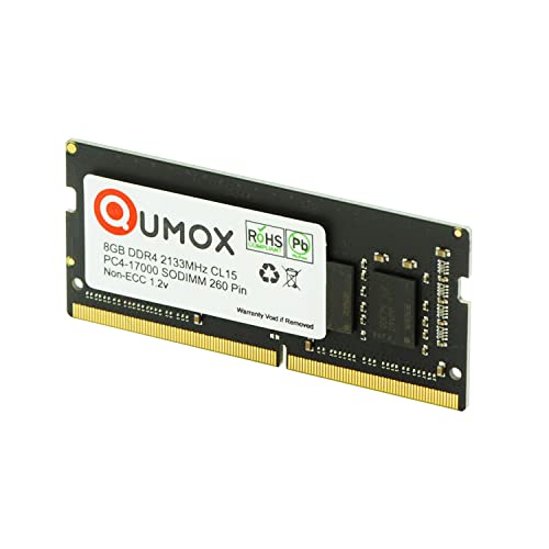 QUMOX 8GB DDR4 2133 2133MHz PC4-17000 PC-17000 (260 Pin) Memoria SODIMM 8GB