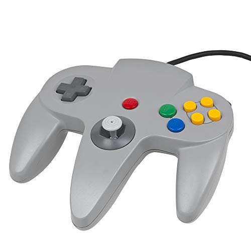 QUMOX Gaming USB Mando Controlador Gamepad con Cable para Consola N64 Gris