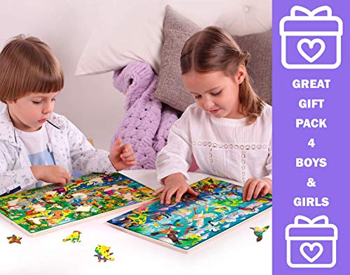 Quokka Niños Juguetes Rompecabezas Niño Niña Edad 8-10 - 60 Piezas Jigsaw Puzzles Niños Edad 5-8 8-12 - Aplicación educativa con 42 juegos de rompecabezas como regalo