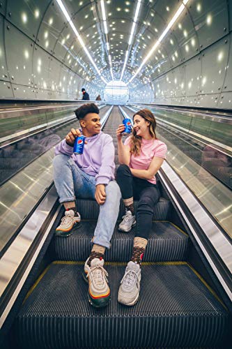 Rainbow Socks - Hombre Mujer Divertidos Calcetines de Lata de Pepsi Fria - 1 Par - Talla 41-46