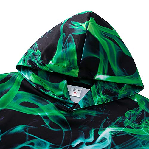 RAISEVERN Sudaderas con Capucha para niños Sudadera con Capucha con Estampado de Arco Iris en 3D Sudadera de Manga Larga para Fiesta, Senderismo, Camping