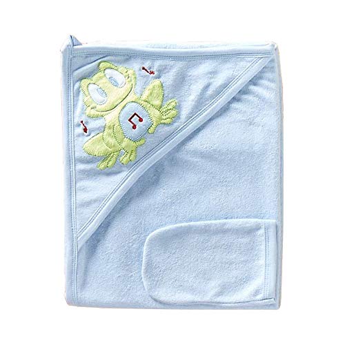 Rana de toalla con capucha de algodón – Incluye 1 gratis Manopla – con süßem Diseño para bebés y niños pequeños Stark muy absorbente toalla con capucha para bebés y niños