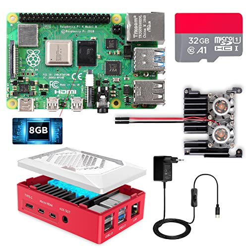 Raspberry Pi 4 8GB RAM con 32GB Tarjeta SD Precargada con Raspberry Pi OS