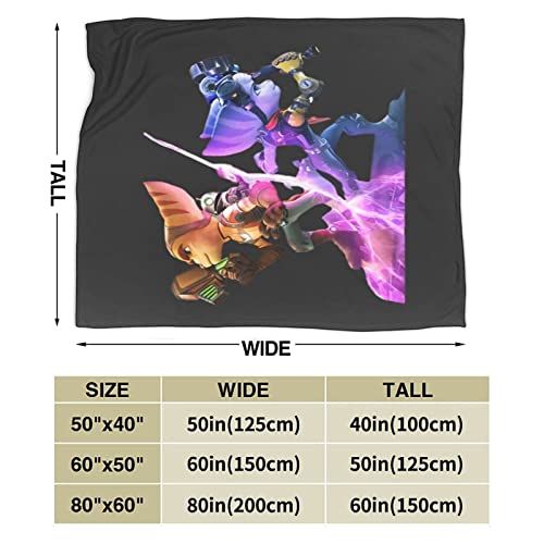 Ratchet & Clank Rift Apart - Manta de microfibra ultra suave para decoración del hogar, ligera para sofá cama de 50 x 40 pulgadas