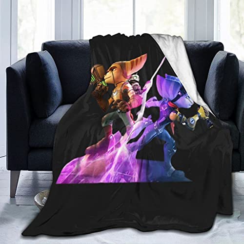 Ratchet & Clank Rift Apart - Manta de microfibra ultra suave para decoración del hogar, ligera para sofá cama de 50 x 40 pulgadas