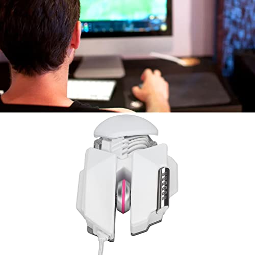 Ratón Mecánico RGB, Ratón con Cable Efecto De Iluminación Refrigerado por Agua Ajuste Telescópico Programación Macro Ratón RGB Adecuado para Ordenadores Portátiles
