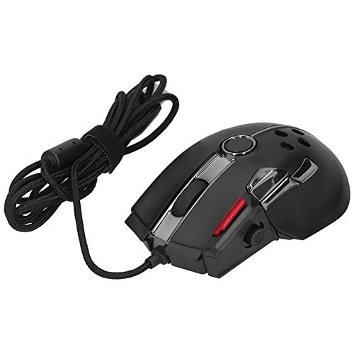 Ratón para Juegos con Cable, E-Sports Gaming Free Drive Lighting Computadora USB Computadora de Escritorio Computadora Ratones RGB, para Windows 98/2000/ME/NT/XP/VISTA/7/8/10/11/OS X(Negro)