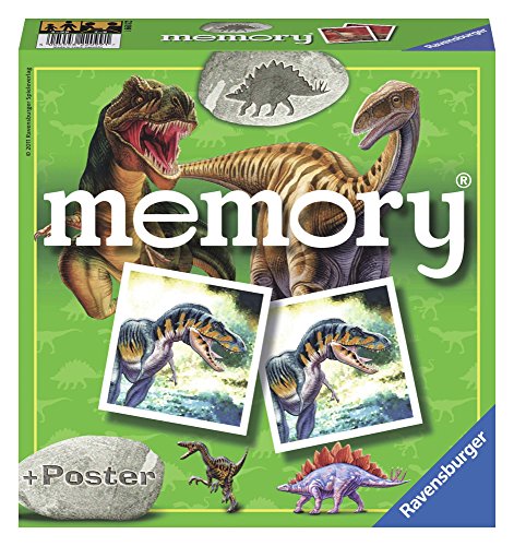 Ravensburger 22099 Memory, Dinosaurios, Juego de Mesa, Juego Memory, 72 tarjetas, Edad recomendada 4+