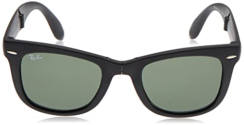 Ray-Ban Folding Wayfarer Gafas de Sol, Matte Black, 55 para Hombre