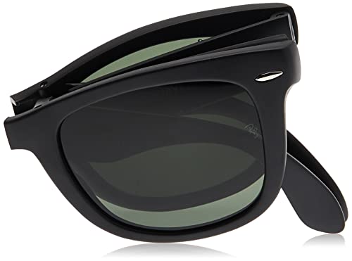 Ray-Ban Folding Wayfarer Gafas de Sol, Matte Black, 55 para Hombre