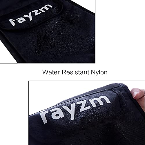 Rayzm Bolsa (Funda) para Baquetas de Batería con un Bolsillo Externo, con una Manija para llevar y Ganchos de Tom Hooks, Dentro 4 Bolsillos para Guardar hasta 12 Pares de Baquetas.