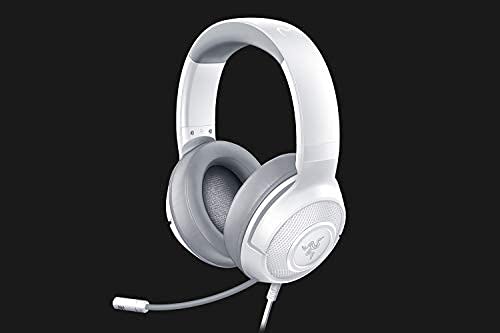 Razer Kraken X Mercury - Auriculares para Juegos (Auriculares ultraligeros para Juegos para PC, Mac, Xbox One, PS4 y Switch, Acolchado para la Cabeza, Sonido Envolvente 7.1) Blanco