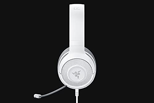 Razer Kraken X Mercury - Auriculares para Juegos (Auriculares ultraligeros para Juegos para PC, Mac, Xbox One, PS4 y Switch, Acolchado para la Cabeza, Sonido Envolvente 7.1) Blanco