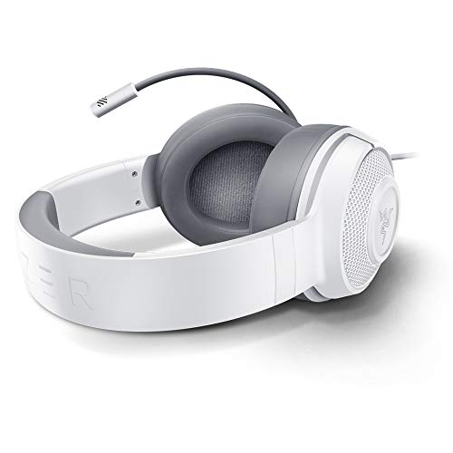 Razer Kraken X Mercury - Auriculares para Juegos (Auriculares ultraligeros para Juegos para PC, Mac, Xbox One, PS4 y Switch, Acolchado para la Cabeza, Sonido Envolvente 7.1) Blanco