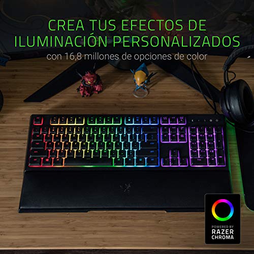 Razer Ornata Chroma Teclado Gaming, Estándar con USB, Alámbrico, Interruptor de Membrana,Teclas de Membrana, ES Layout, Color Negro