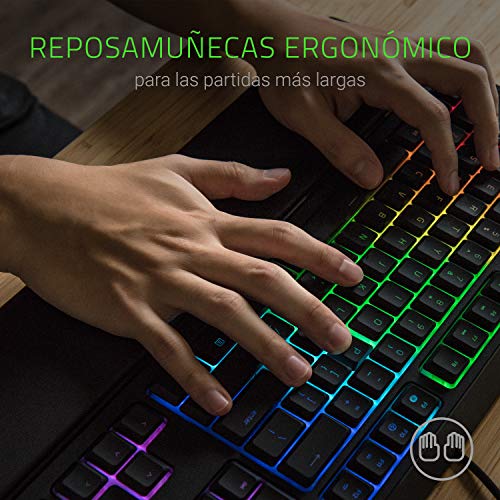 Razer Ornata Chroma Teclado Gaming, Estándar con USB, Alámbrico, Interruptor de Membrana,Teclas de Membrana, ES Layout, Color Negro