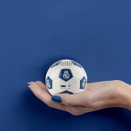 Real Madrid Altavoz Bluetooth Inalámbrico con Forma de Balón con 3-4 horas de autonomía