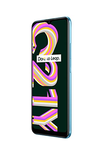 realme C21Y Smartphone Libre, Batería de 5000 mAh, Pantalla completa de 6,5" con mini-drop, Cámara triple con IA de 13 MP, Procesador UNISOC T610, Dual Sim, 4+64GB, Cross Blue