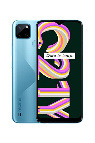 realme C21Y Smartphone Libre, Batería de 5000 mAh, Pantalla completa de 6,5" con mini-drop, Cámara triple con IA de 13 MP, Procesador UNISOC T610, Dual Sim, 4+64GB, Cross Blue