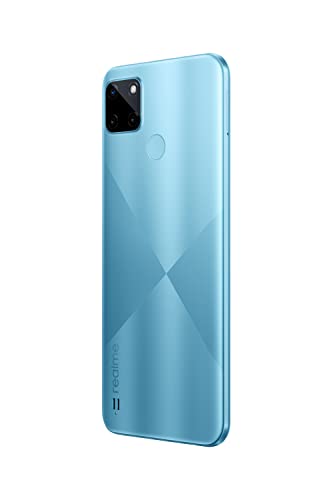 realme C21Y Smartphone Libre, Batería de 5000 mAh, Pantalla completa de 6,5" con mini-drop, Cámara triple con IA de 13 MP, Procesador UNISOC T610, Dual Sim, 4+64GB, Cross Blue