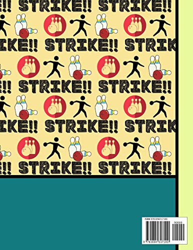 (RECIPE BOOK): 'Strike' Bowling Man Figure Pattern Cooking Gift: Bowling Recipe Book for Teens, Girls, Boys