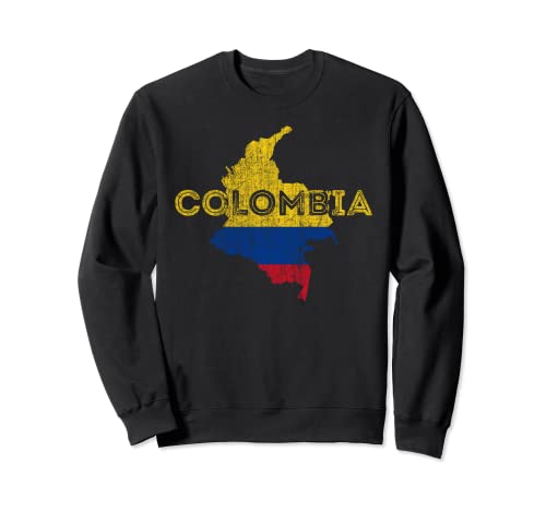 Recuerdo de Mapa y Bandera Colombiana - Atrapado Colombia Sudadera