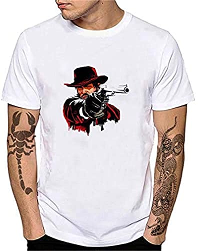 Red Dead Redemption 2 T Shirt RDR2 Printed Men Casual Short Sleeve Tshirt Sunset Horse Game Male Harajuku Top YM033A_267