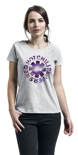 Red Hot Chili Peppers Cosmic Mujer Camiseta Gris L, 90% algodón, 10% poliéster, Regular
