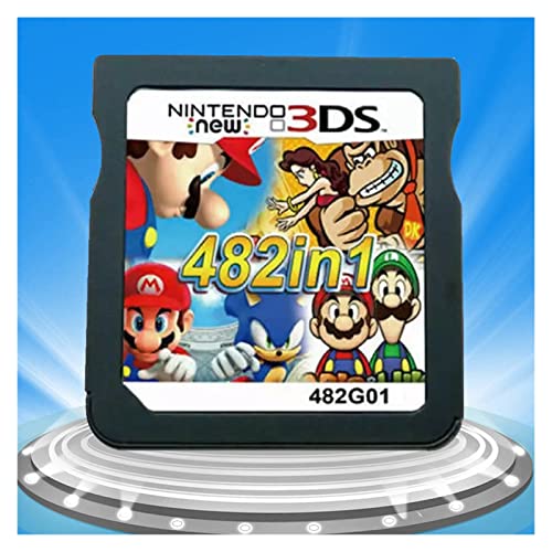 Red plum GAOHEREN 482 en 1 Tarjeta de Cartucho de Videojuegos de compilación Fit for Nintendos DS 3DS 2DS Super Combo Multi Cart GHR (Color : with Box)