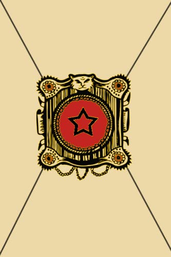 Red Star Seal Notebook: Black and cream cover with tiger seal embossed letter (6x9) Multi-Purpose notebook,Date and timestamp,20 Lined pages,20 ... with border,18 Doodle pages, Matt Cover