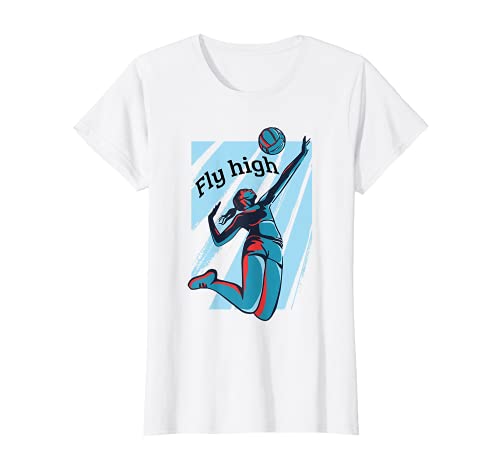 Regalo de voleibol para niñas y mujeres. Camiseta