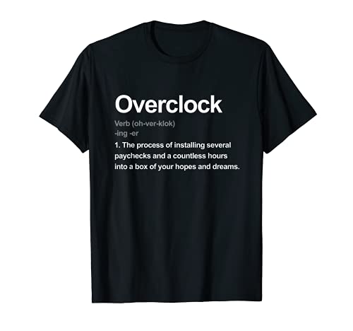 Regalo divertido del constructor de PC - Generador de computadora PC Gamer Overclock Camiseta