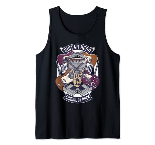 Regalo para jugadores y guitarristas Guitar Hero School of Rock Camiseta sin Mangas