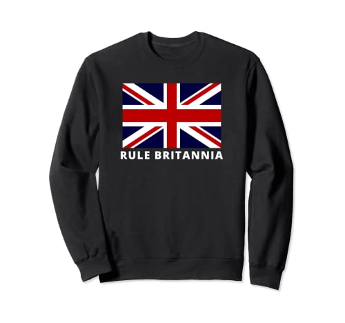 Regla Britannia Union Jack Bandera Diseño Patriótico Británico Sudadera