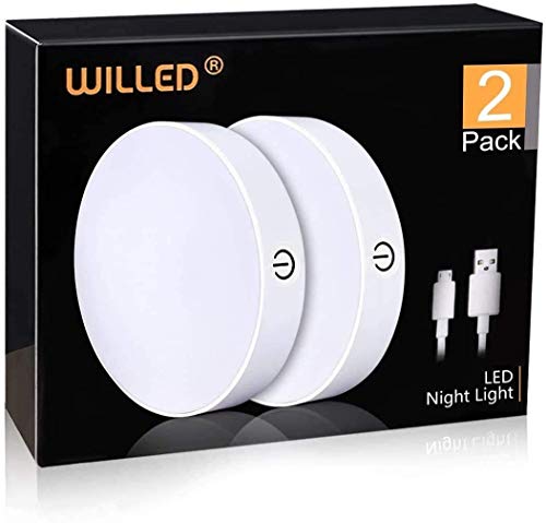 Regulable Táctil Lámpara Recargable Gran Batería de incorporada de 1000mAh LED Luz Nocturna Imán pegarse on Luz Armario Portátil LED Luces Noche para Gabinete, Guardarropa, Dormitorio, Cocina y Sótano