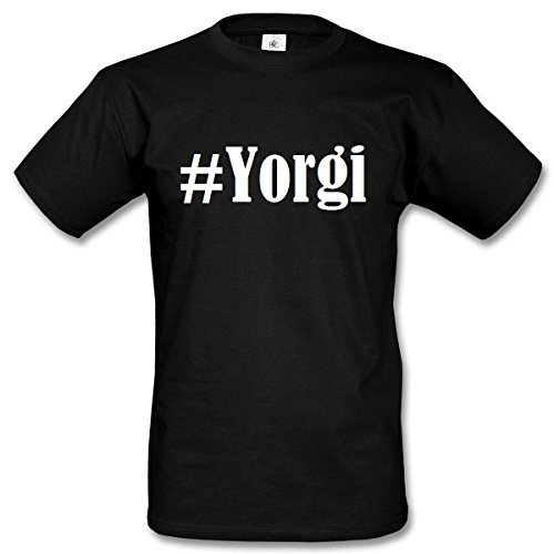 Reifen-Markt Camiseta #Yorgi Hashtag para mujer y hombre en blanco y negro
