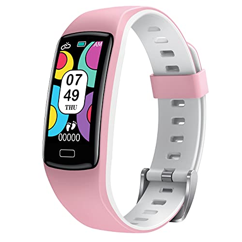 Reloj Inteligente Niño，CatShin Pulsera Actividad Inteligente con Monitor de Presión Arterial, Pulsómetro,Monitor de Sueño，Impermeable IP67 Deportivo Smartwatch Podómetro， Reloj Niño para Android iOS