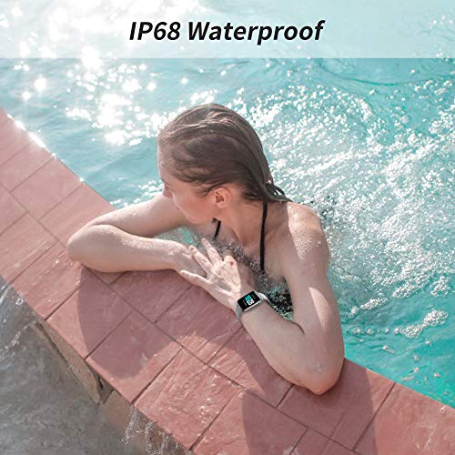Reloj Inteligente , reloj Smartwatch con Reloj Deportivo Podómetro Cardiaco Monitor Natación Impermeable 5ATM, Smartwatch Esfera de Reloj de DIY, Pulsera Actividad Para Android IOS regalo